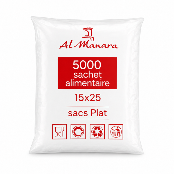 sac alimentaire  15*25 cm   plat   (5000p)