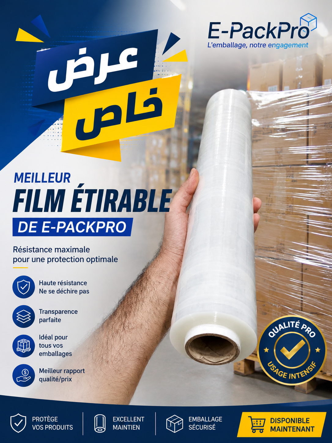 Film étirable transparent 6 piéces