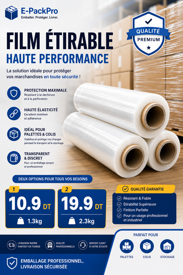 Film étirable transparent 6 piéces